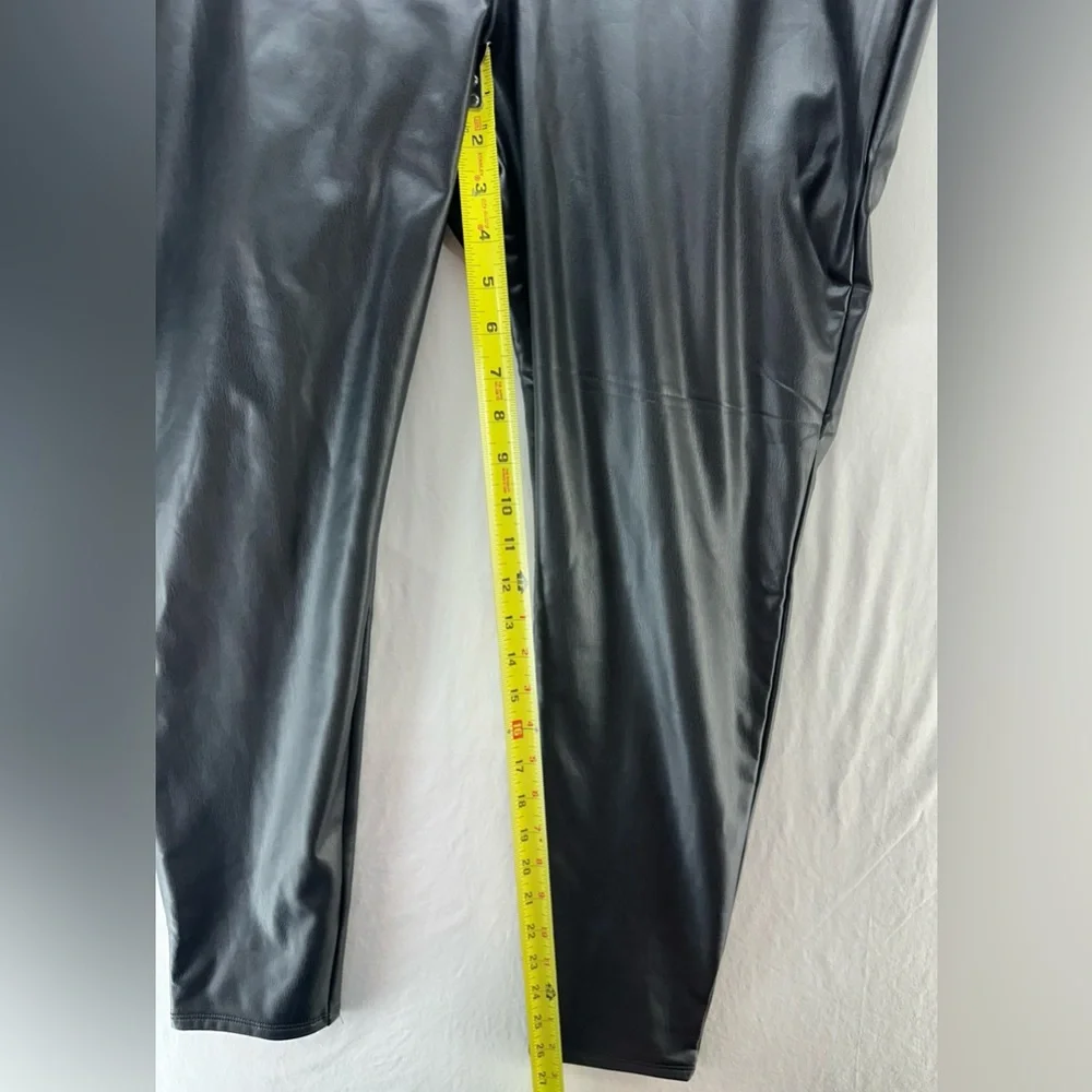 NEW Loft‎ Women's Black Faux Leather Skinny Ankle Pants Size XL Whimsigoth